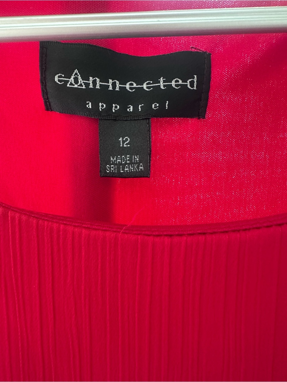 connected apparel Hot Pink Layered Sleeveless Mini Dress - Picture 2 of 4